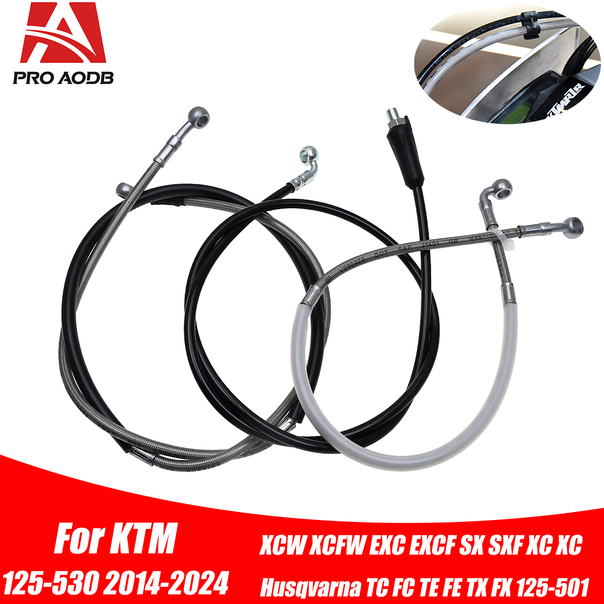 Braided Line - Motorcycle Front Rear Brake Oil Hose