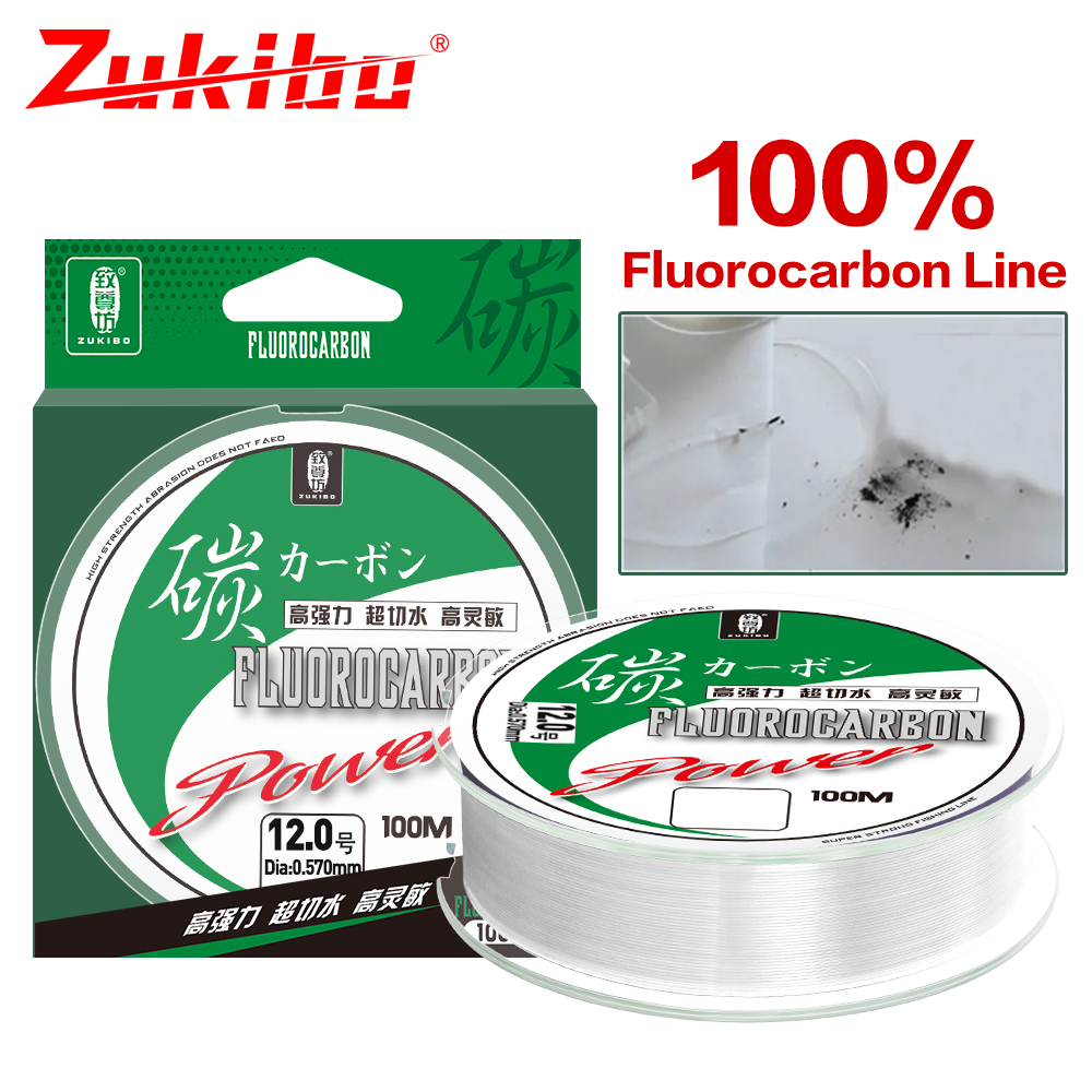 ZUKIBO 50m 100m 100% Fluorocar – обзор и цена Fluorocarbon Line