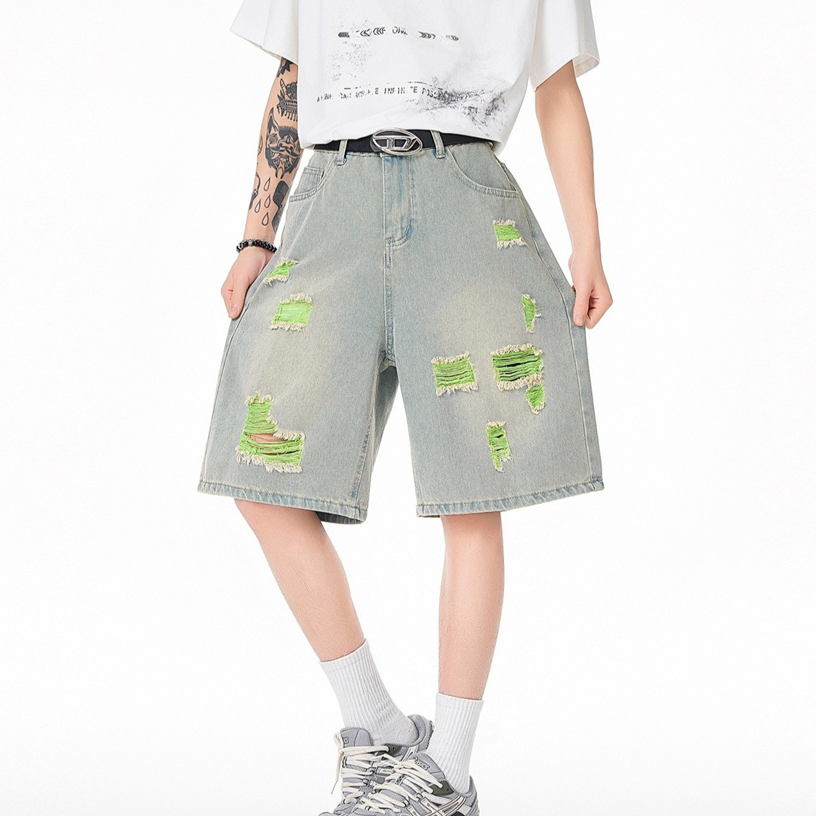 Men's Lined Ripped Denim Short – обзор и цена Fly Line