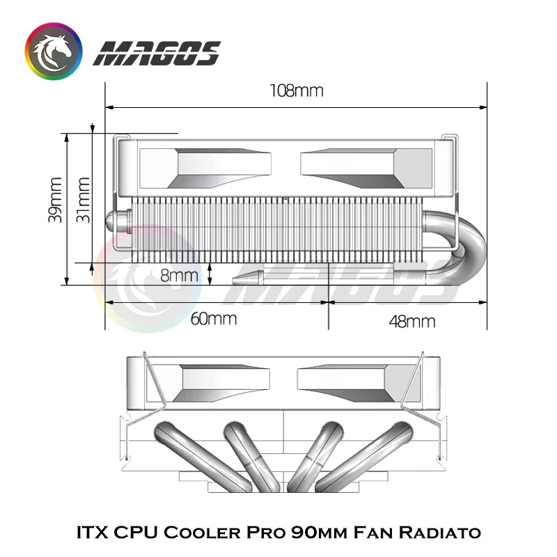ITX CPU Cooler Pro 90mm Fan Ra – обзор и цена Fly Line