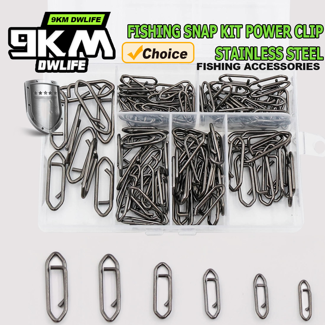 9KM Fishing Snap Kit 110pcs Po – обзор и цена Monofilament Line
