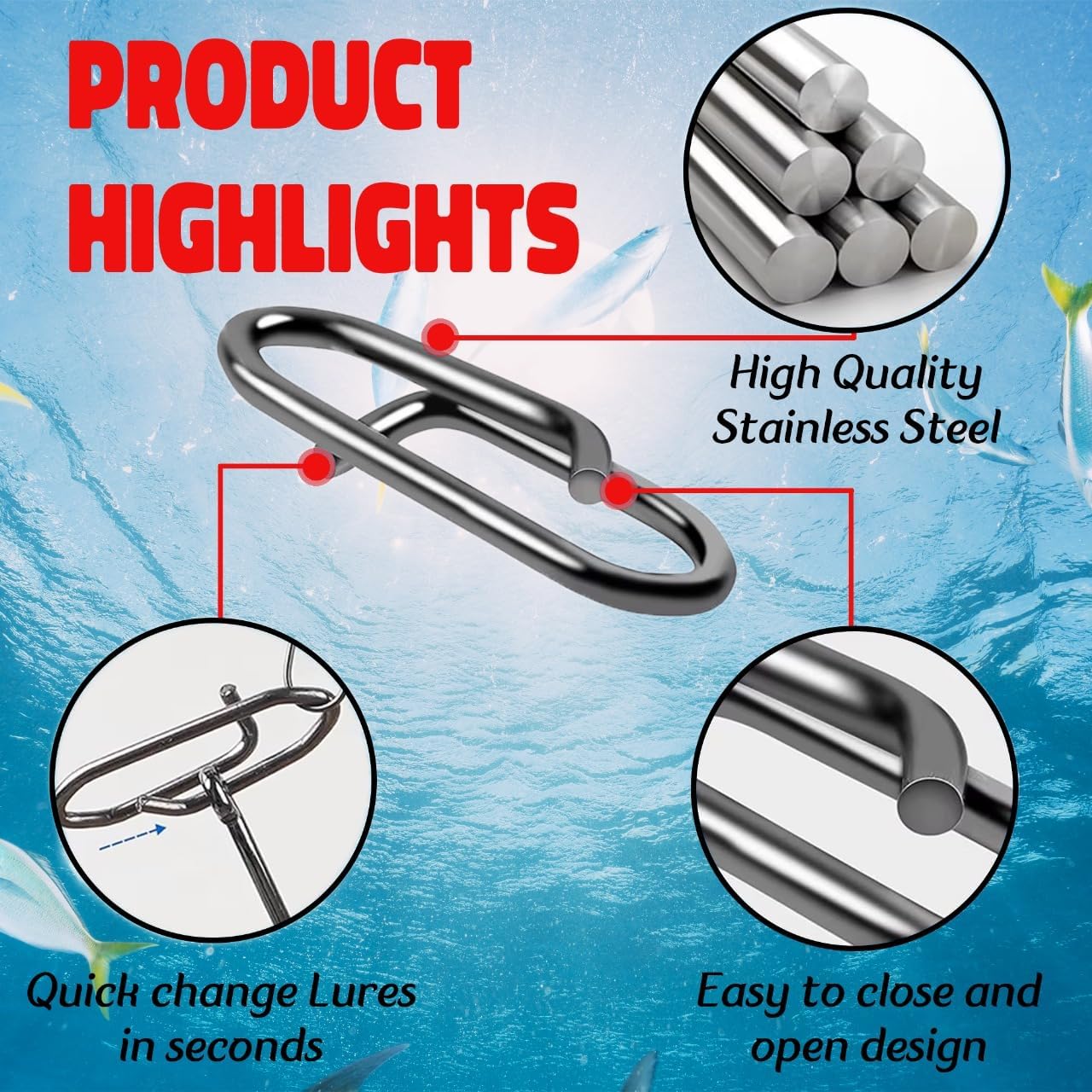 9KM Fishing Snap Kit 110pcs Po – обзор и цена Monofilament Line