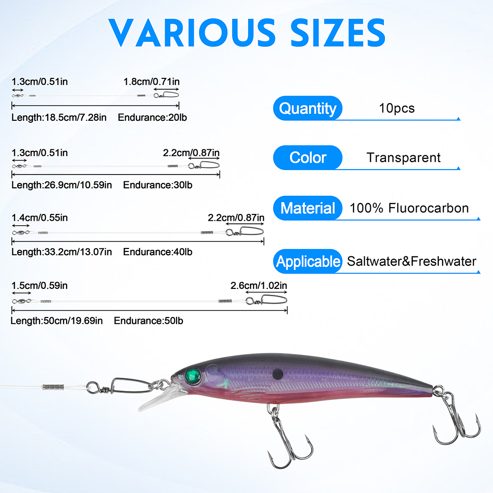 10Pcs Fluorocaron Fishing Lead – обзор и цена Fluorocarbon Line